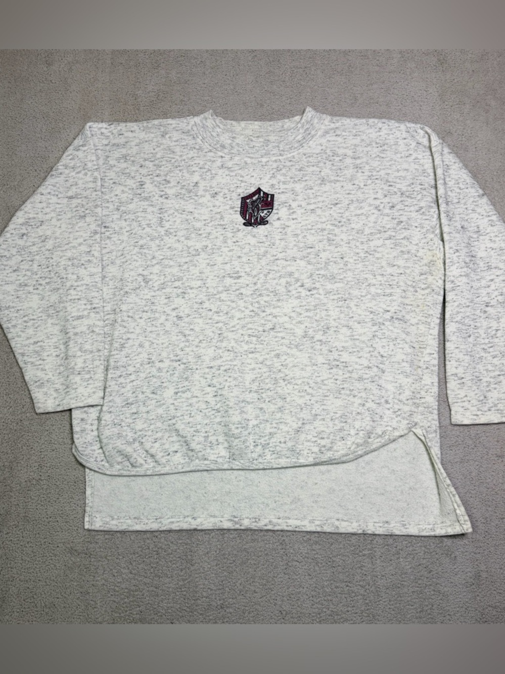 Vintage Street Scenes Sweatshirt Women’s Medium Heather Gray Crew Neck Pullover